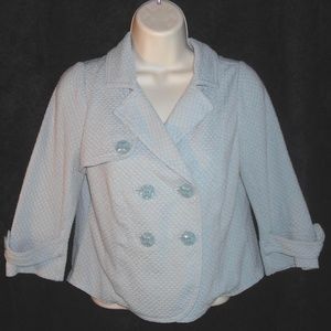 ALLIHOP  jacket XS Double Breasted Textured Anthro